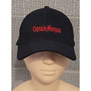 Captain Morgan Original Spiced Rum Hat Black Stretch Fit Baseball Cap Size S-M